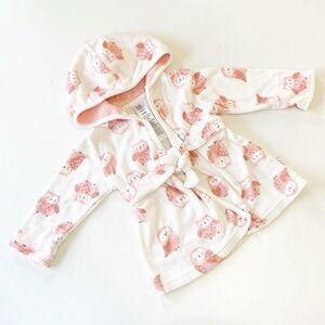 Carter's owl print terry cloth baby robe